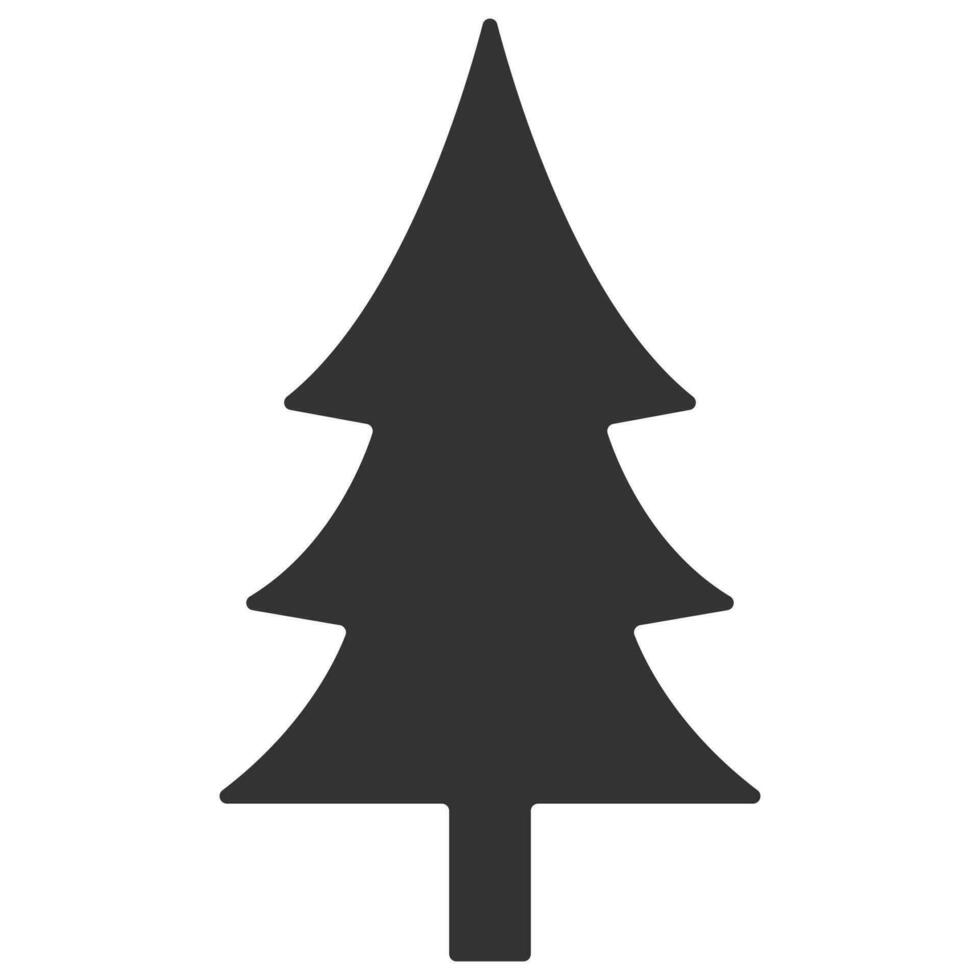 Spruce tree silhouette. Vector flat icon