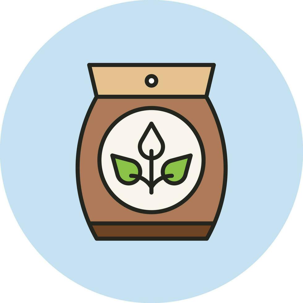 semillas bolso vector icono