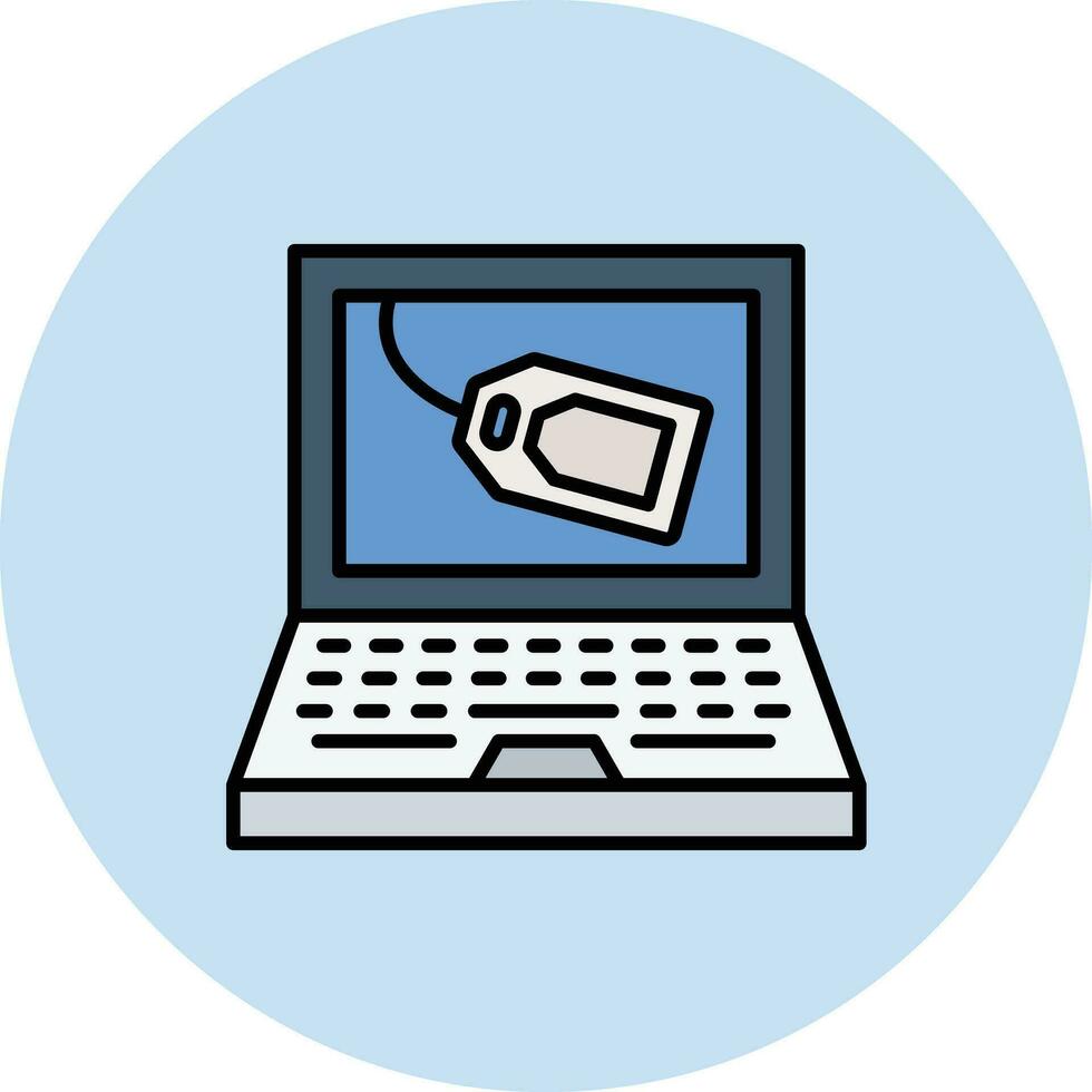 Laptop Sale Vector Icon