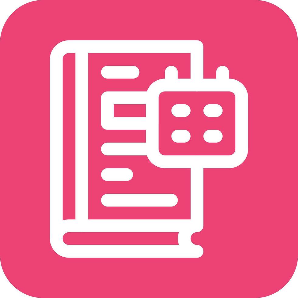 Library Calendar Vector Icon
