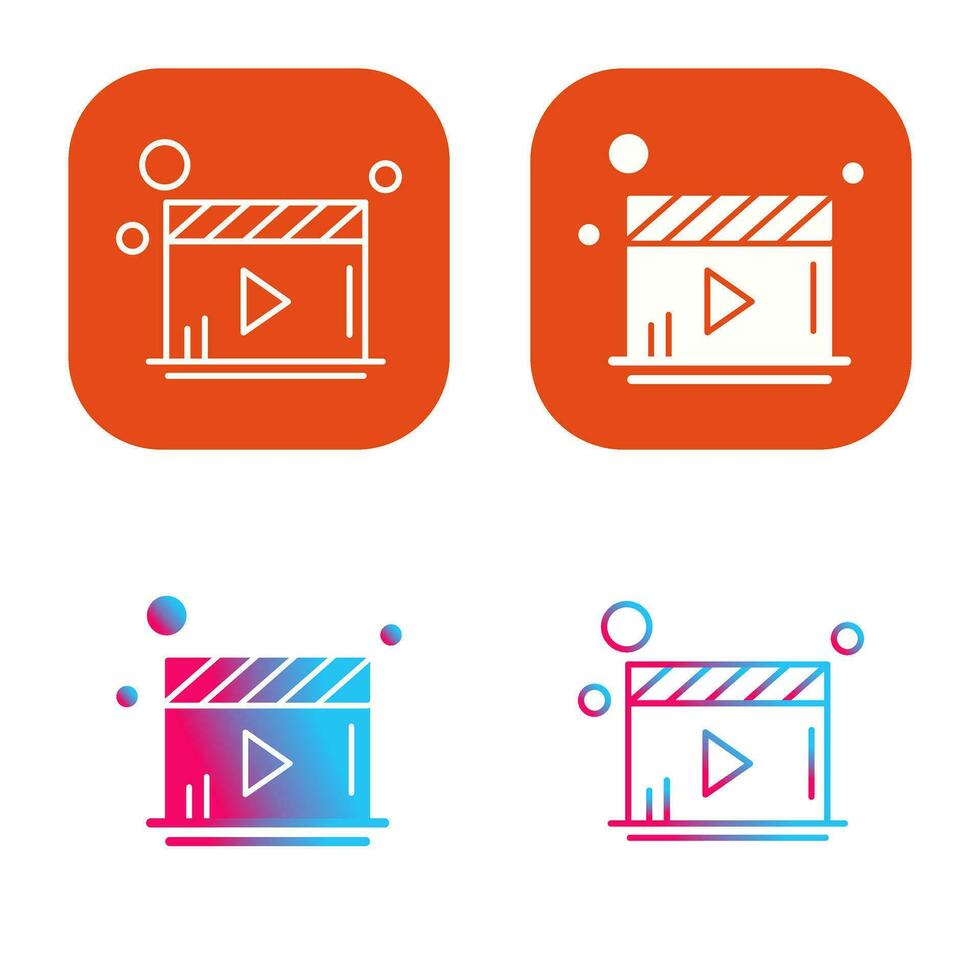 icono de vector de reproductor de video