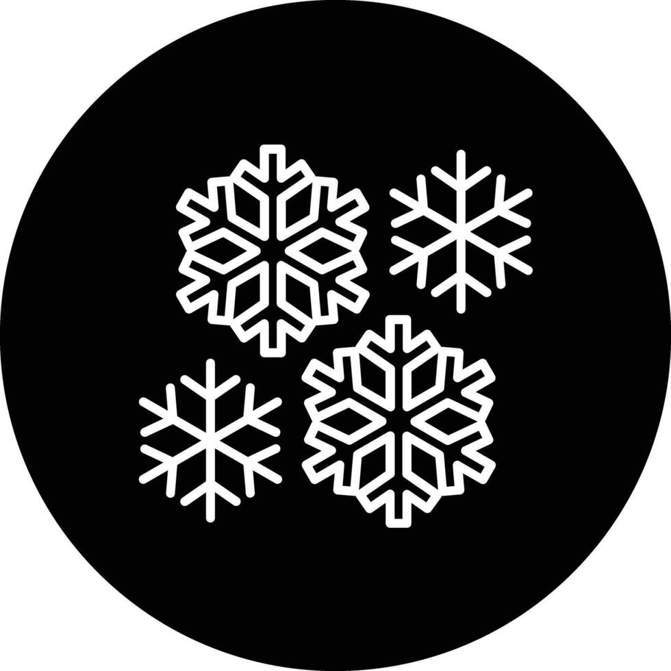 icono de vector de copo de nieve