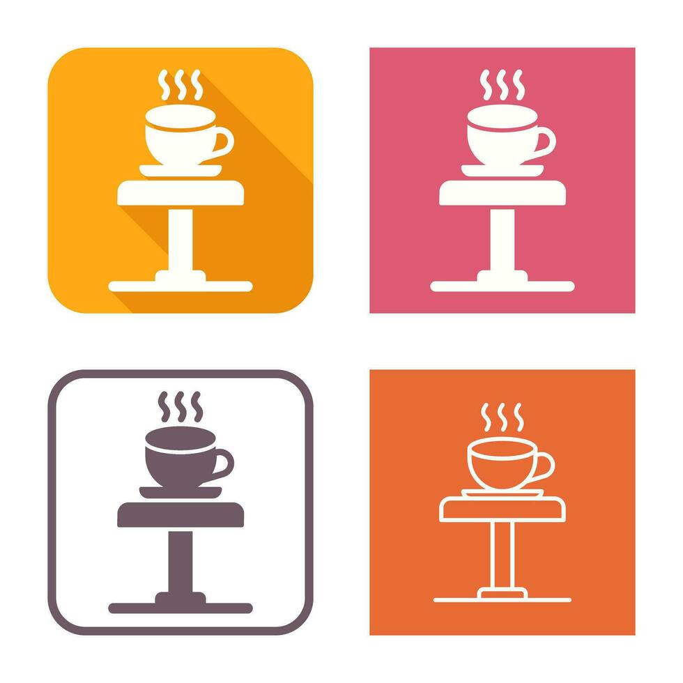 icono de vector de mesa de café