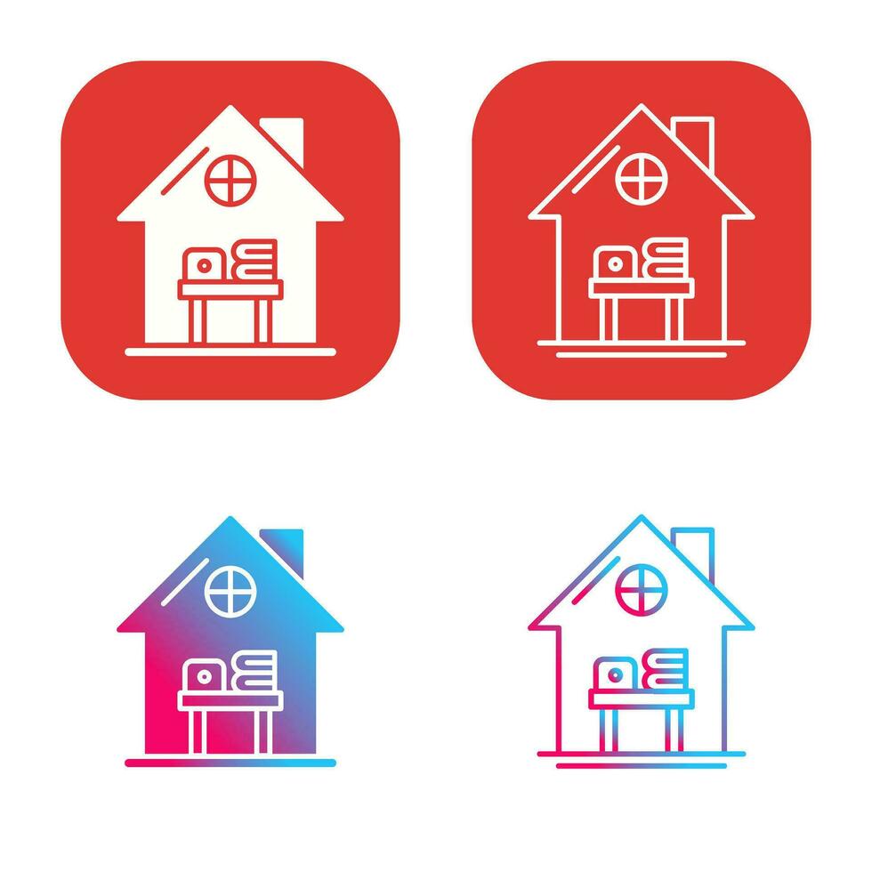 Home Work Place Vector Icon