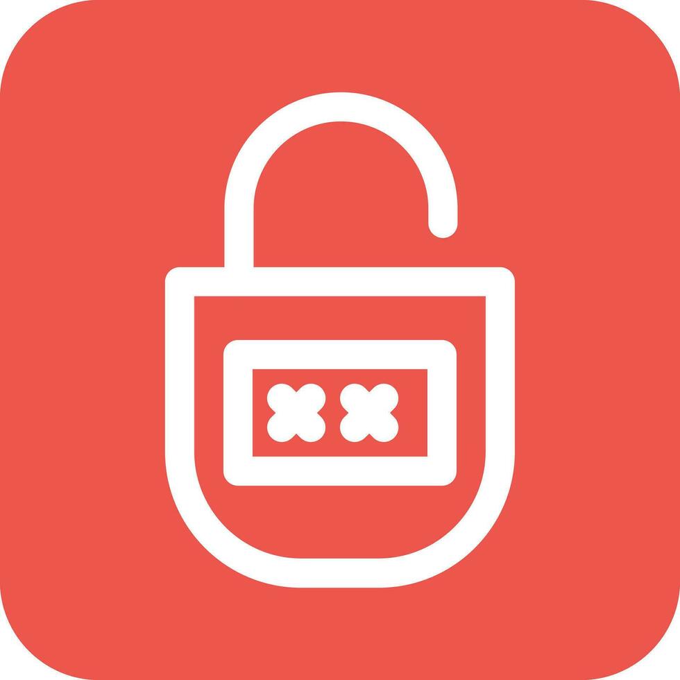 Number Padlock Vector Icon