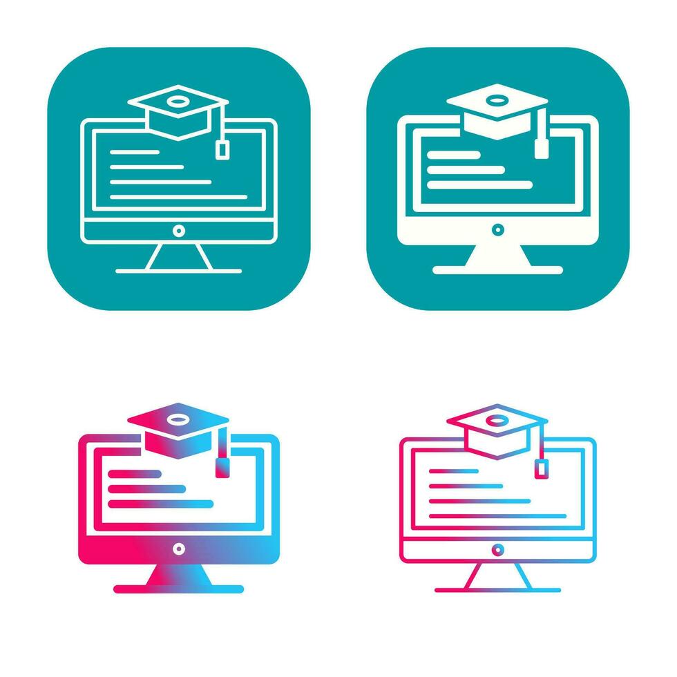Online Learning Vector Icon