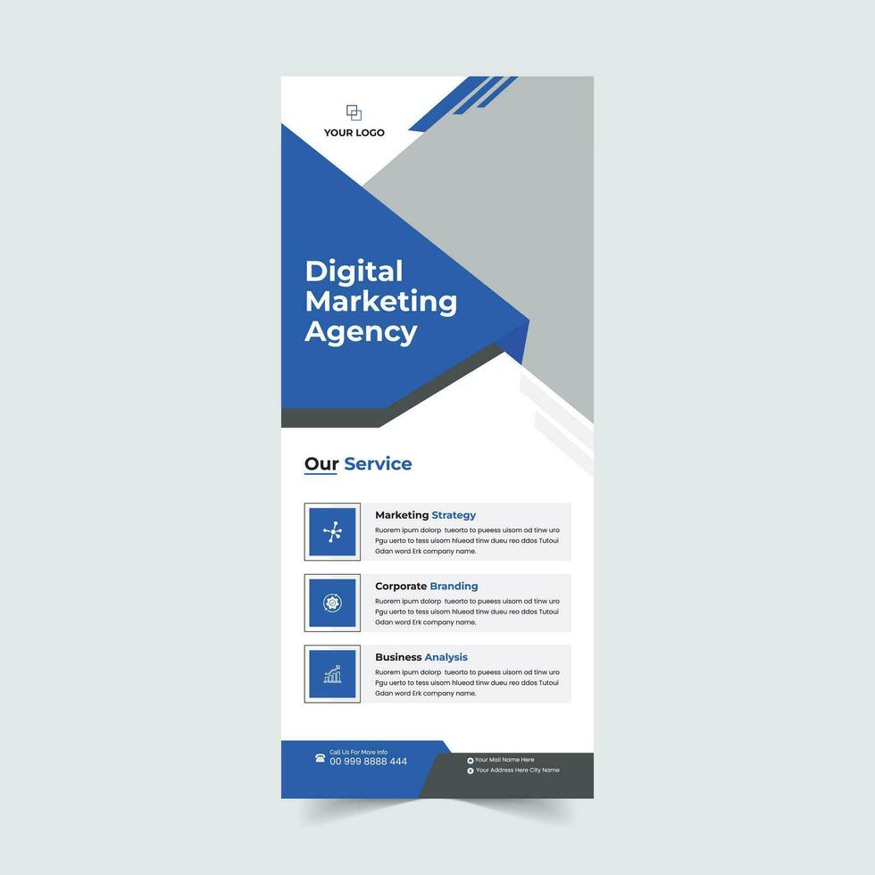 Corporate Roll up Banner 2023 vector