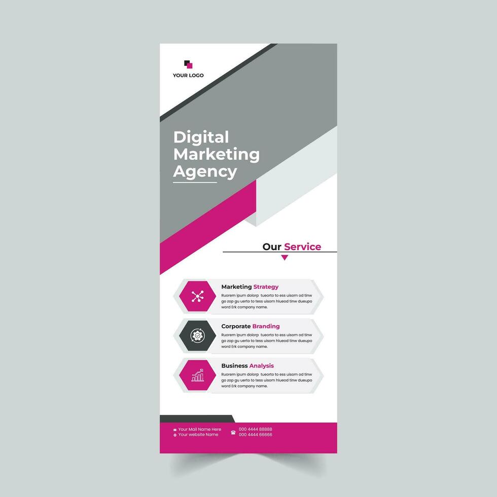 Corporate Roll up Banner 2023 vector