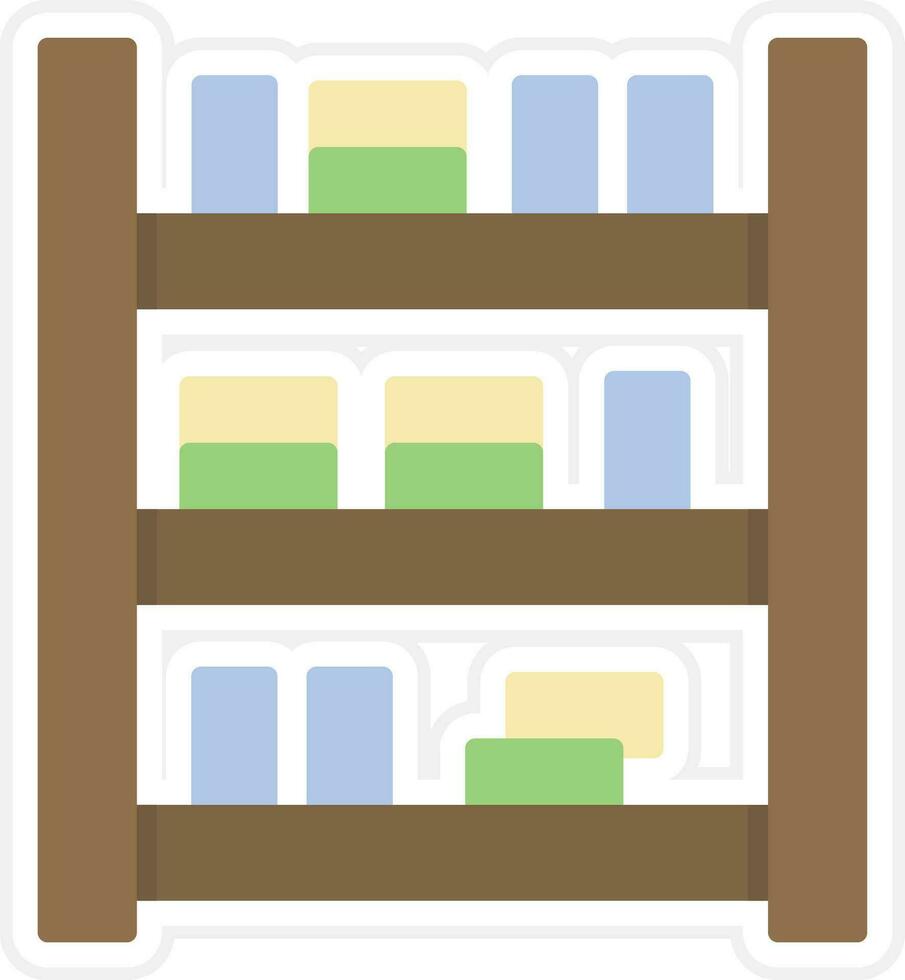 Library Shelves Vector Icon