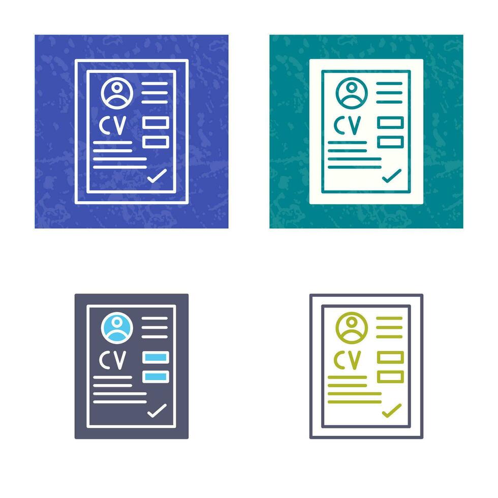 CV Vector Icon