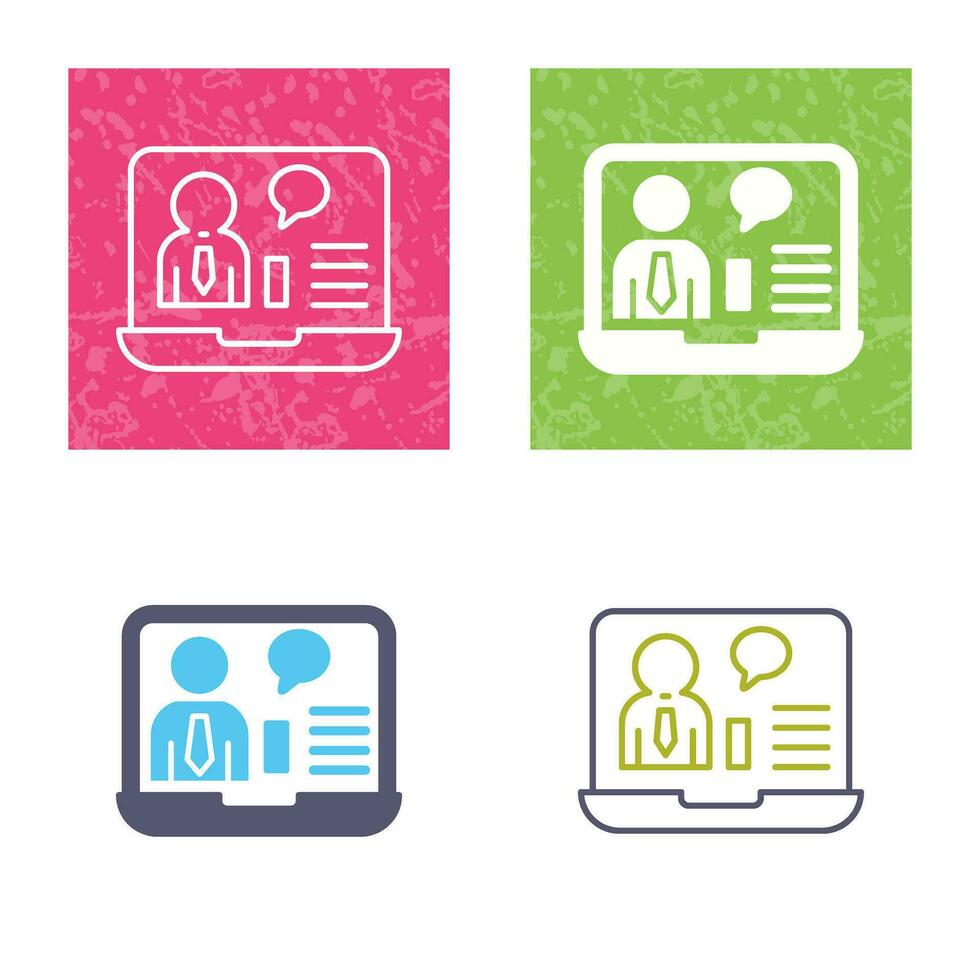 Online Job Interview Vector Icon
