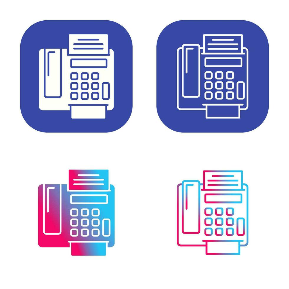 icono de vector de máquina de fax