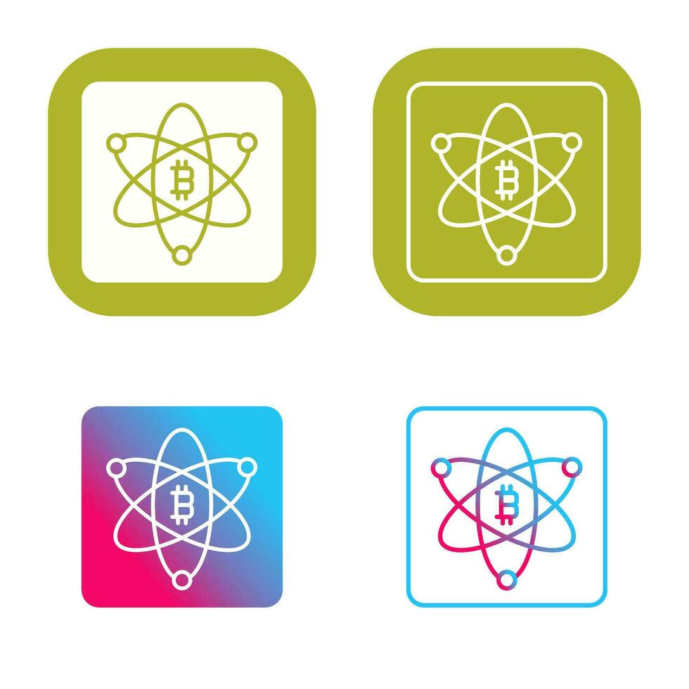 Bitcoin Science Vector Icon
