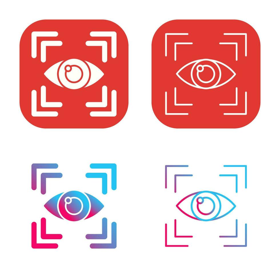 icono de vector de exploración ocular