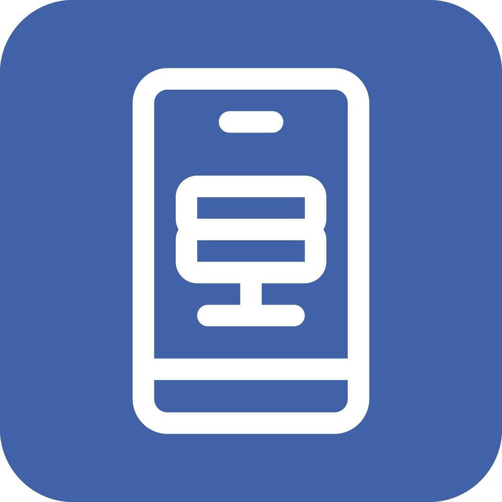Smartphone Database Vector Icon