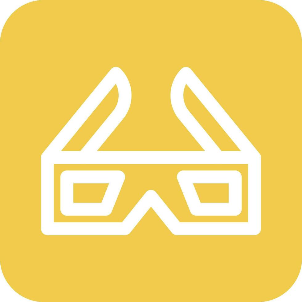 icono de vector de gafas 3d