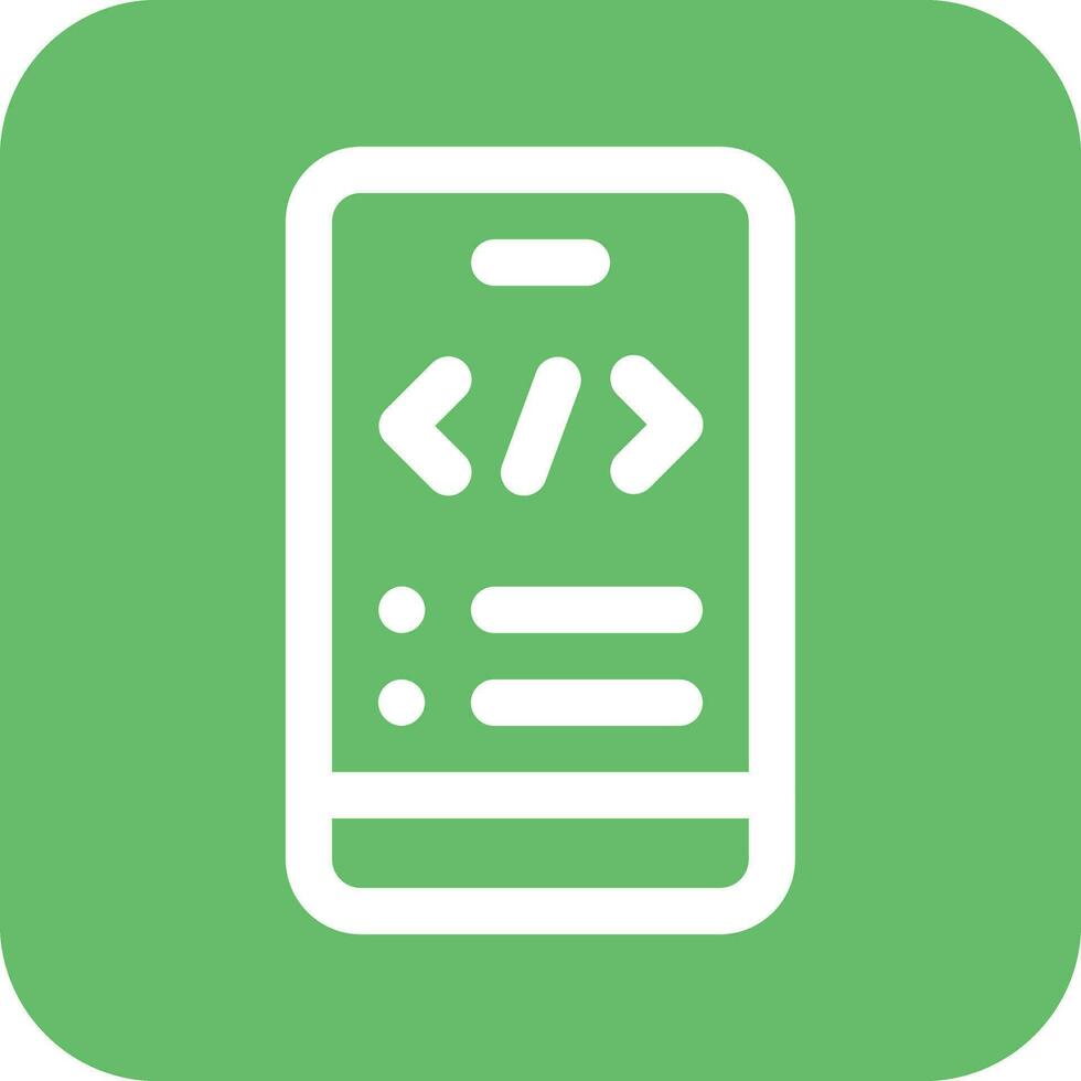 Smartphone Coding Vector Icon