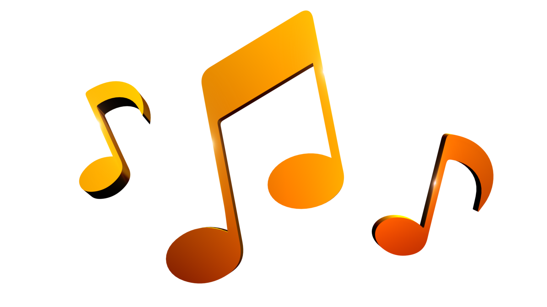 3D Render Music Note png