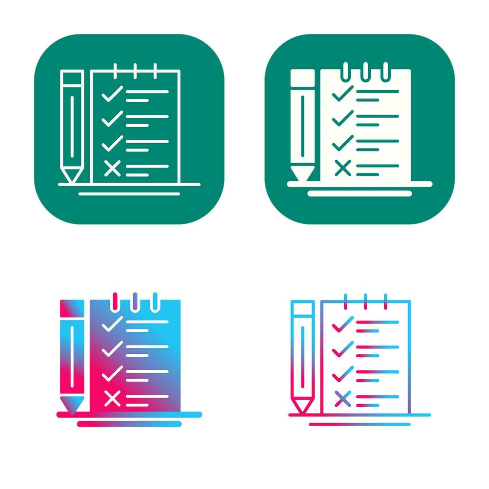 Survey Checklist Vector Icon