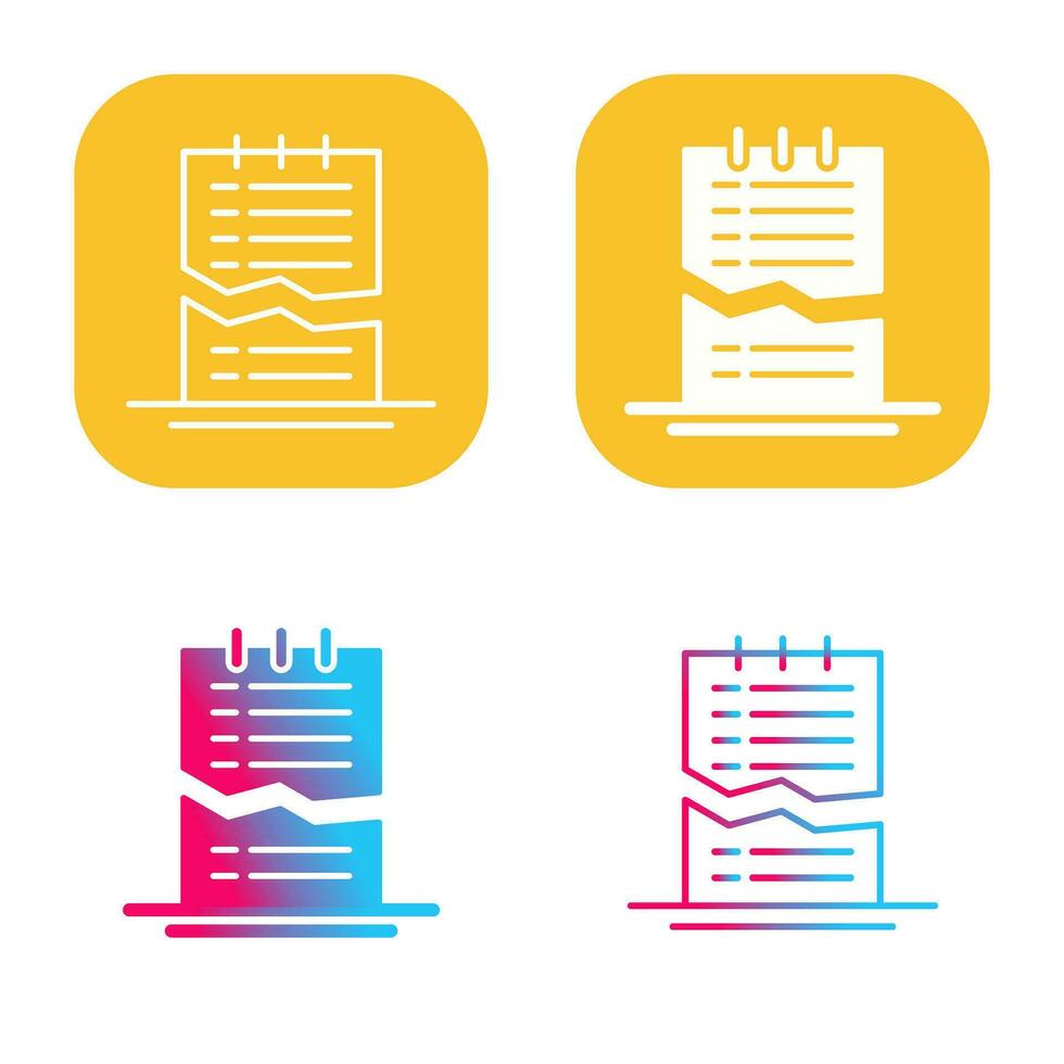 Corrupted List Vector Icon