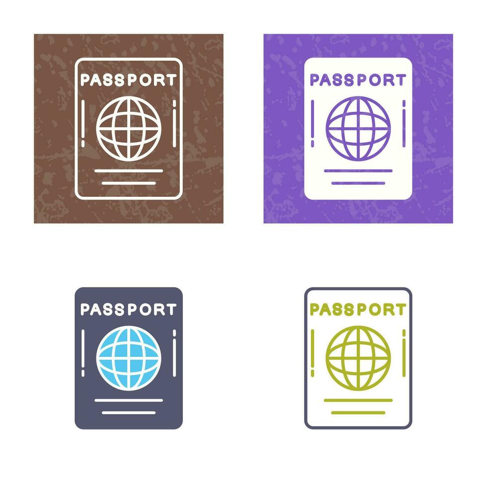 icono de vector de pasaporte