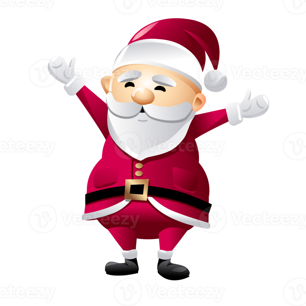 santa claus. Lycklig tecknad serie. illustration. png