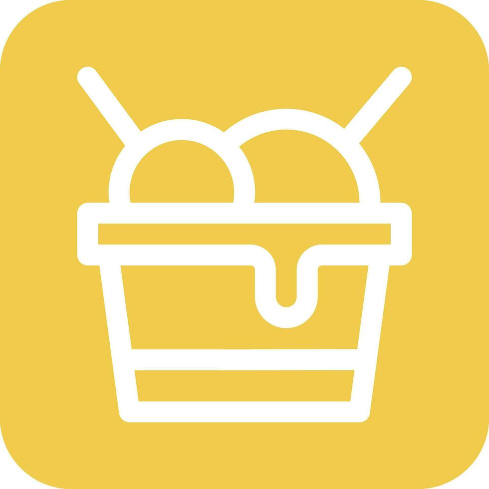 Ice Cream Cup Vector Icon