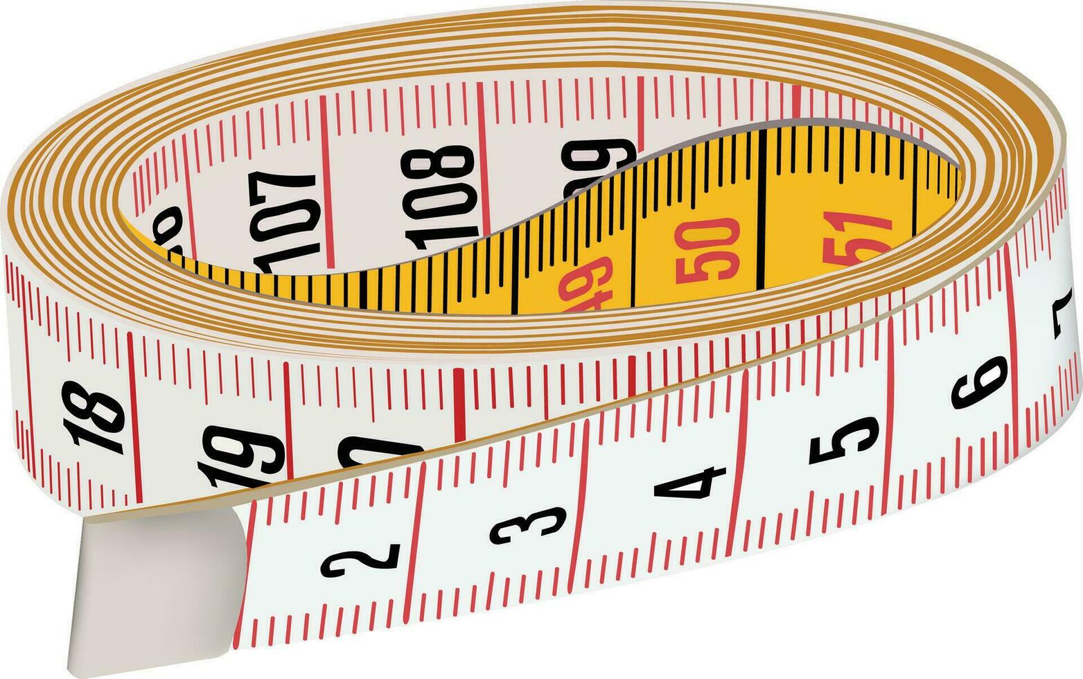 tailor's meter measure circumference vector