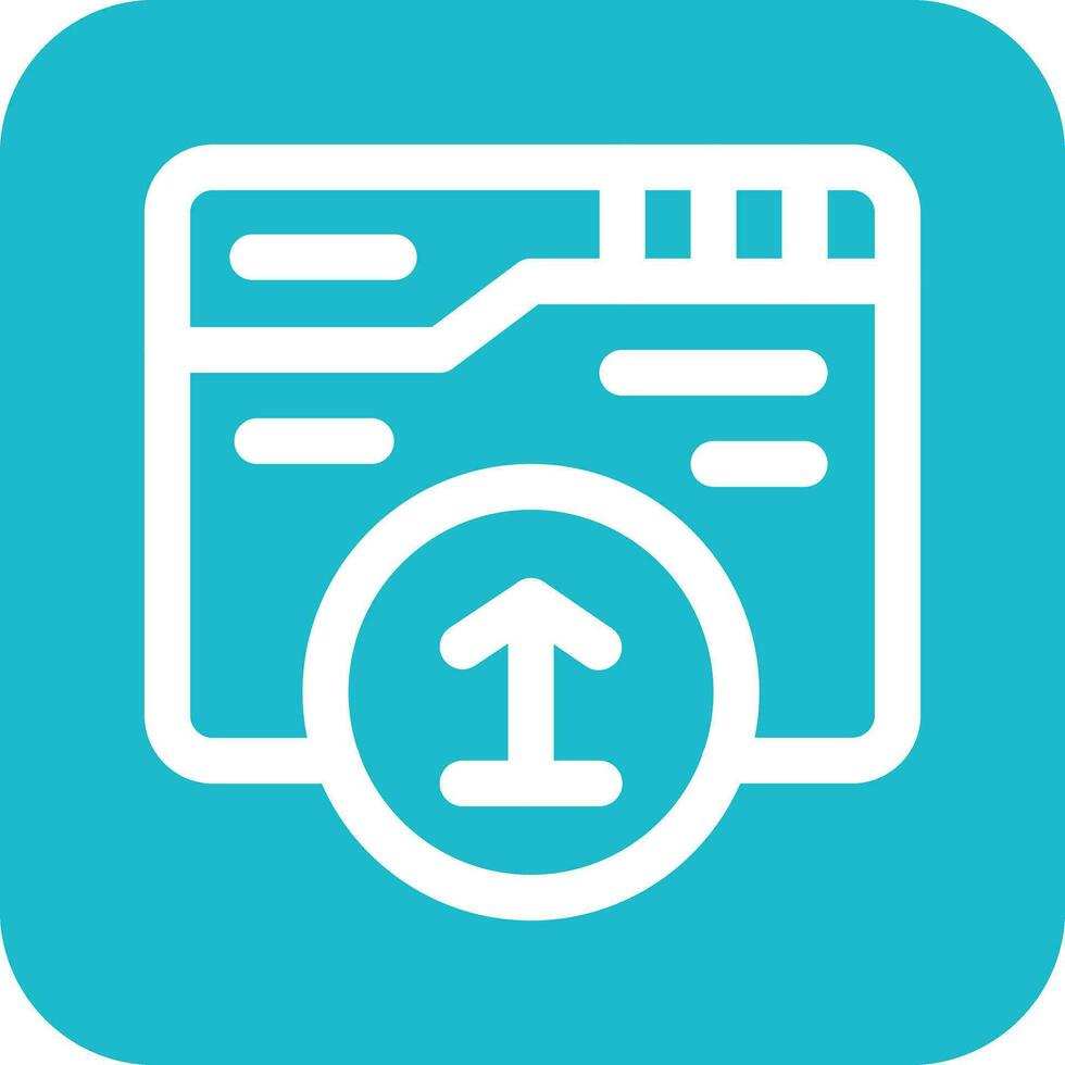 Webpage Upload Vector Icon