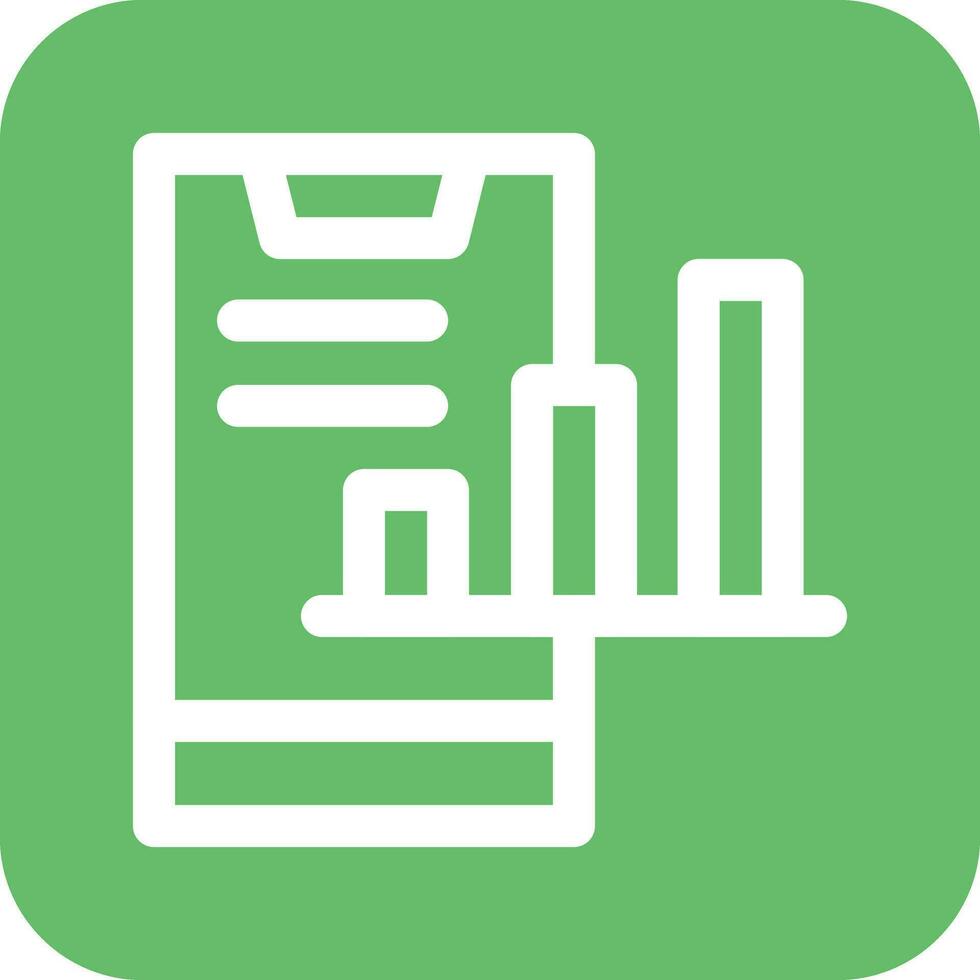 Mobile Bar Graph Vector Icon
