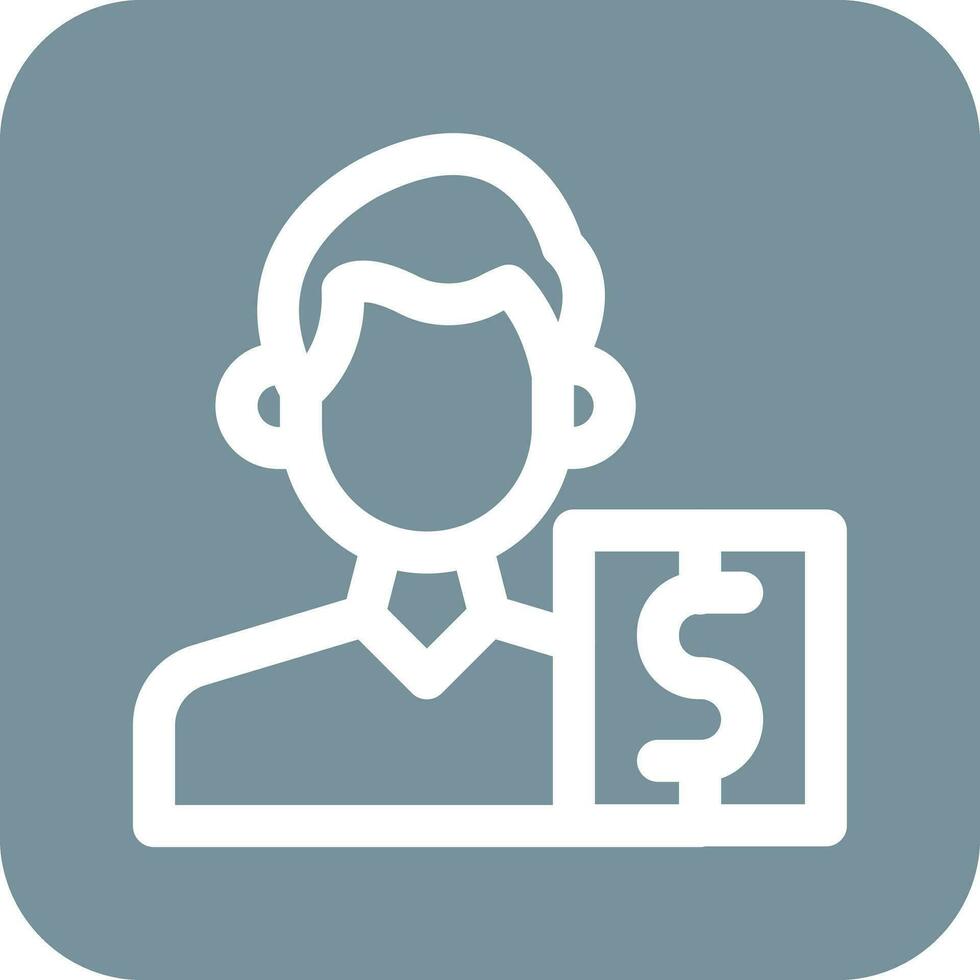 Male Financial Advisor Vector Icon