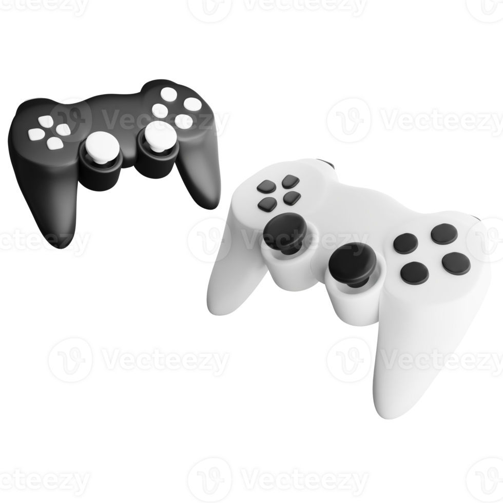 Duplo controle de video game clipart plano Projeto ícone isolado em transparente fundo, 3d render entretenimento e jogos conceito png