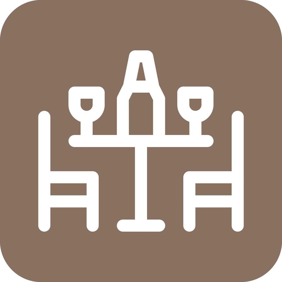 Dinner Table Vector Icon