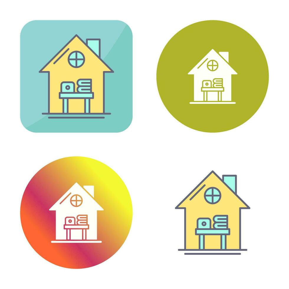 Home Work Place Vector Icon