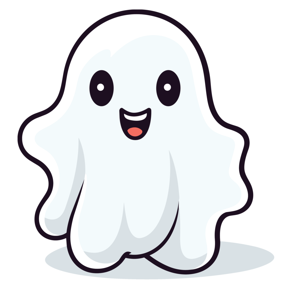 Beautiful Cute Halloween Ghost - Ai Generative 33154751 PNG