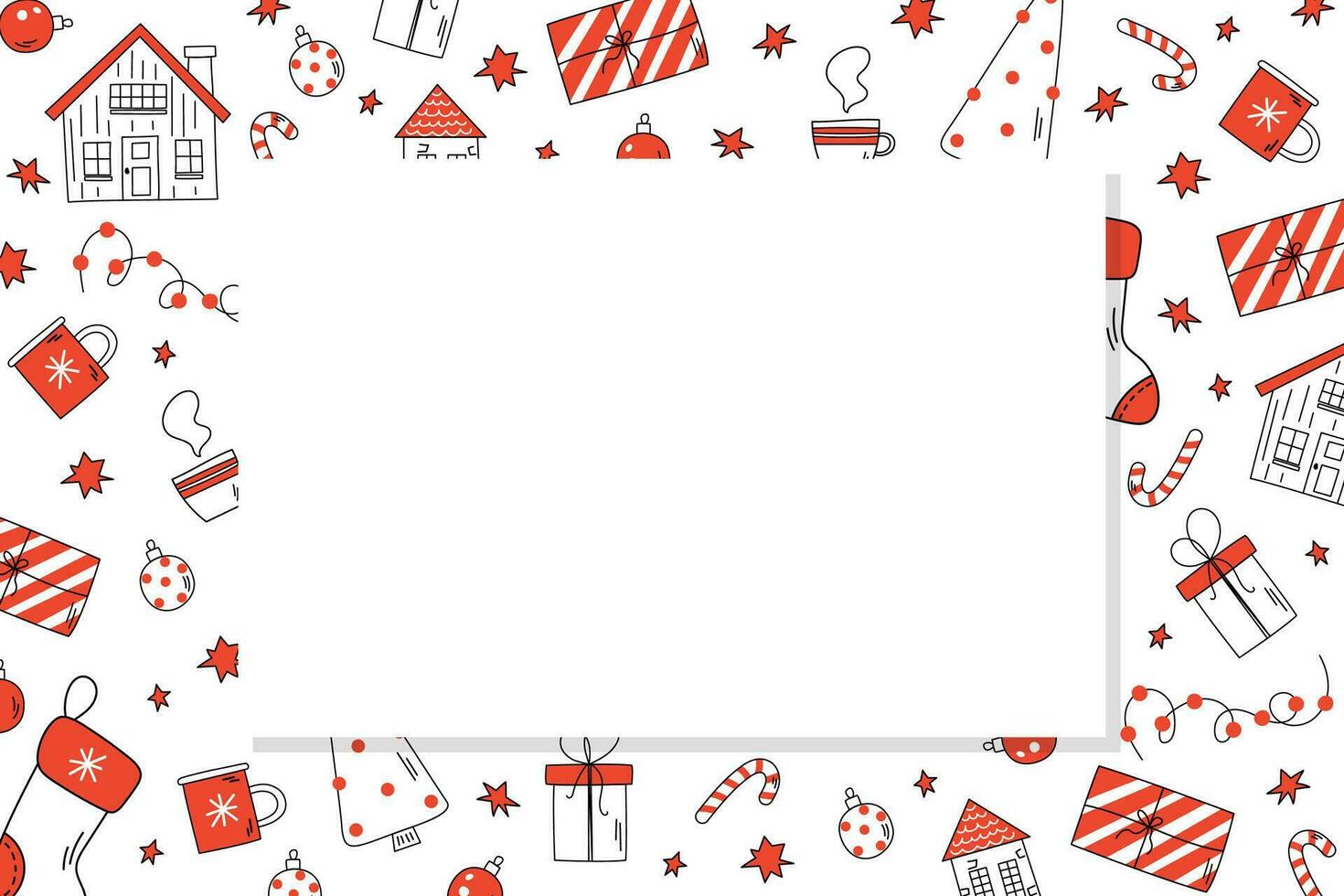 Christmas banner with space for text. Postcard. Christmas background. vector