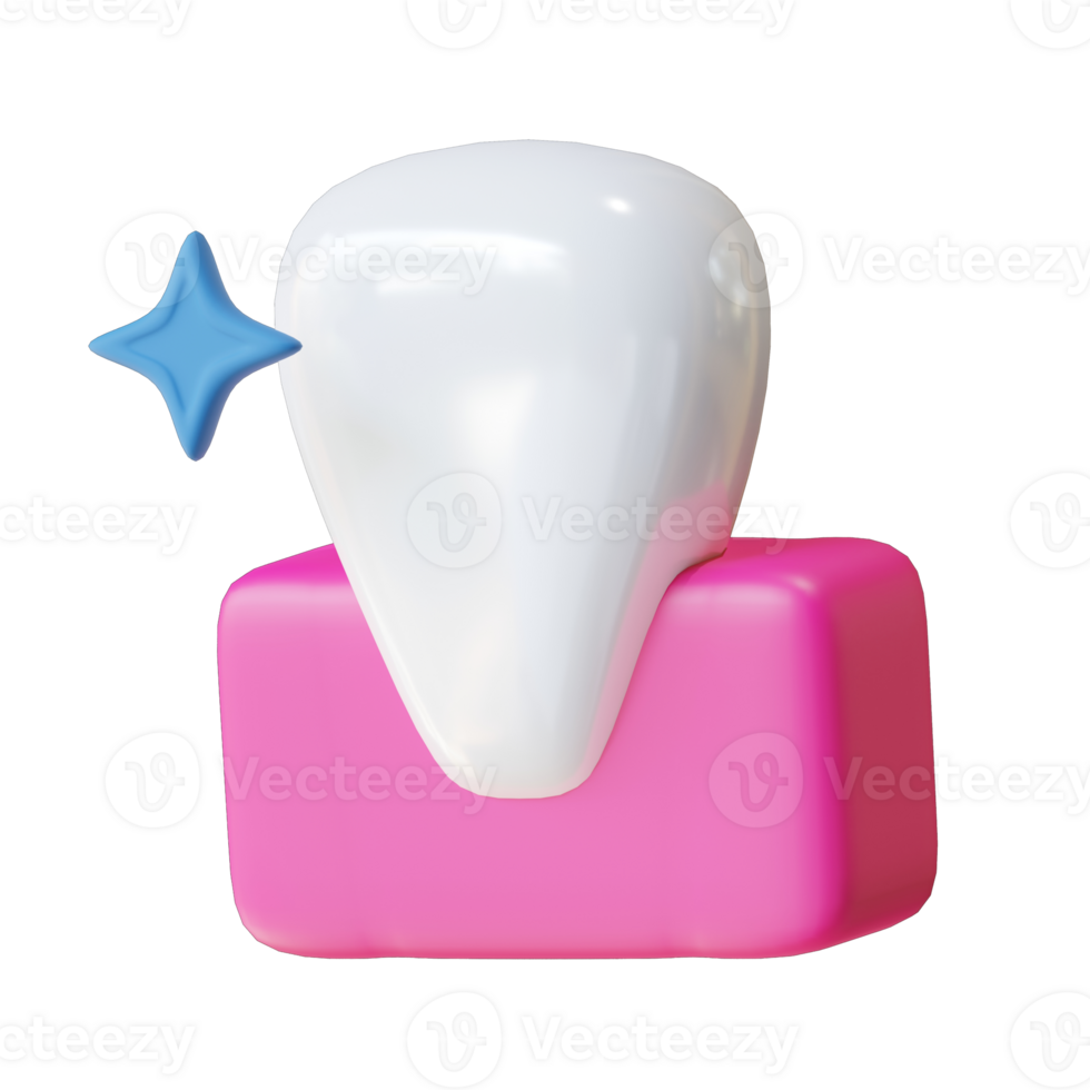 3d illustration incisor tooth png