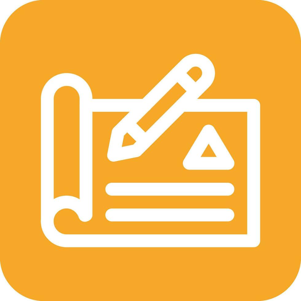 Engineering Sketch Vector Icon