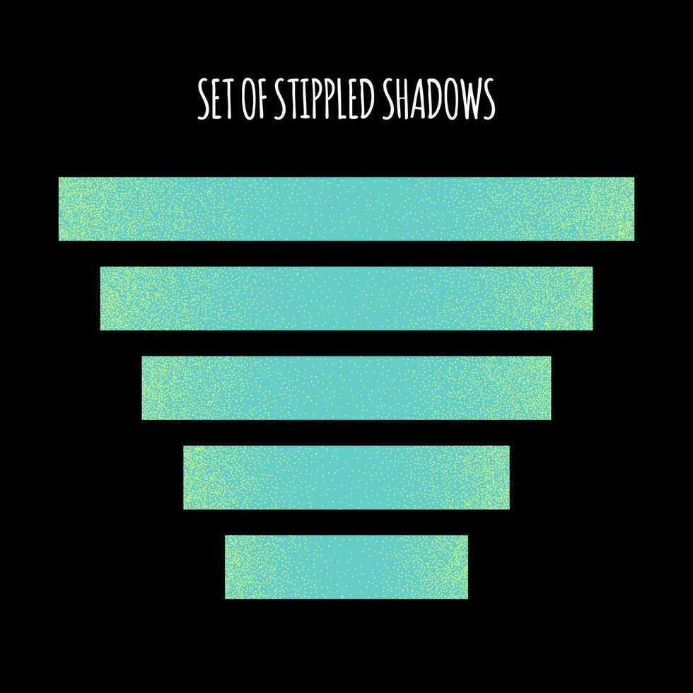 a black background with the set of striped shadows made of dots vector