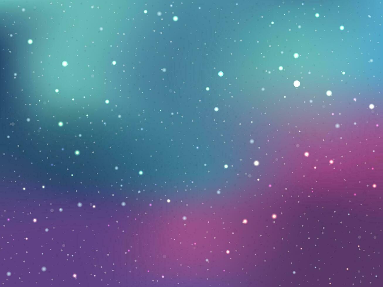 colorful galaxy background with stars and clouds vector