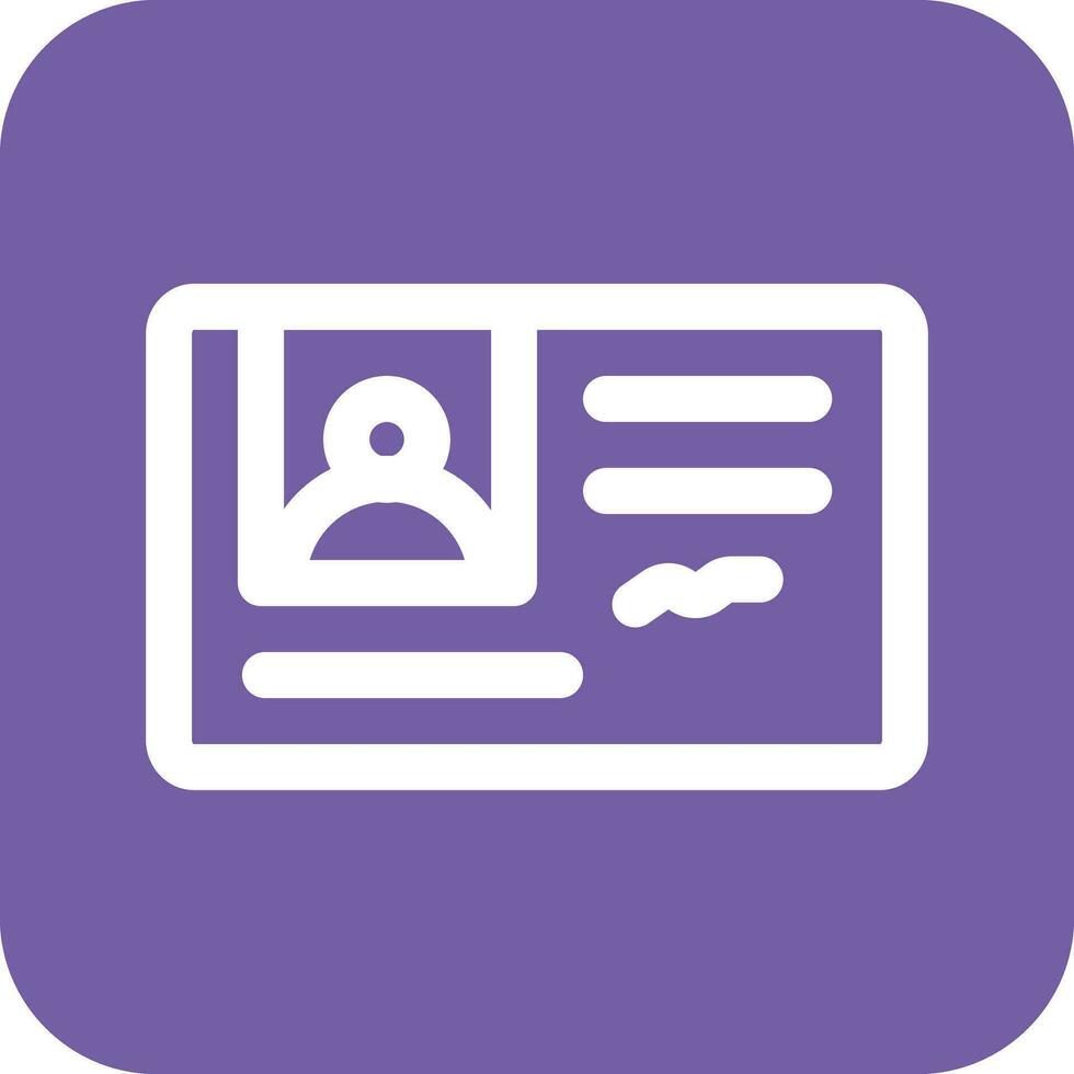 Identification Card Vector Icon