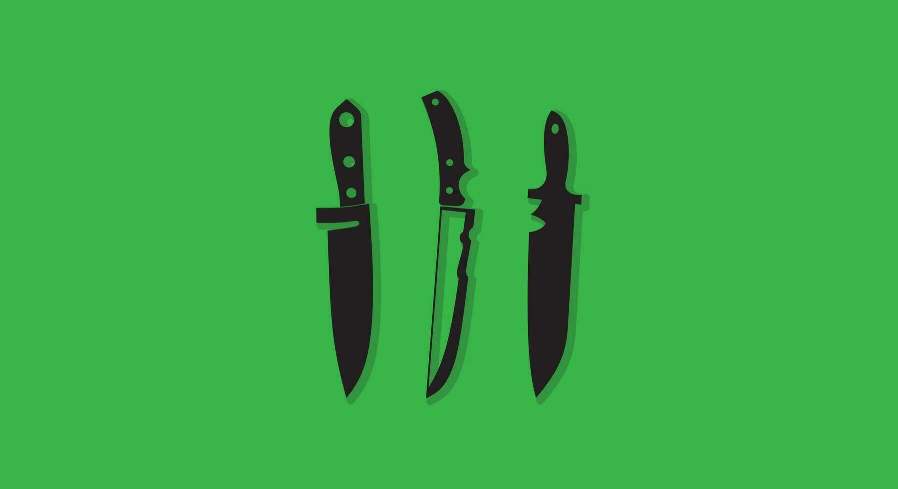 Kitchen Mastery Professional Knife Vector Elements for Culinary Designs