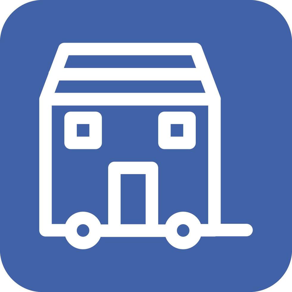 House on Wheels Vector Icon