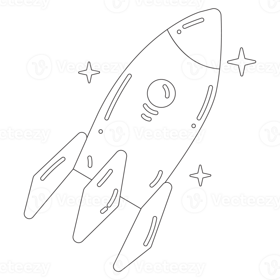 Rocket Idea Creative Idea 2D Outline Illustrations png