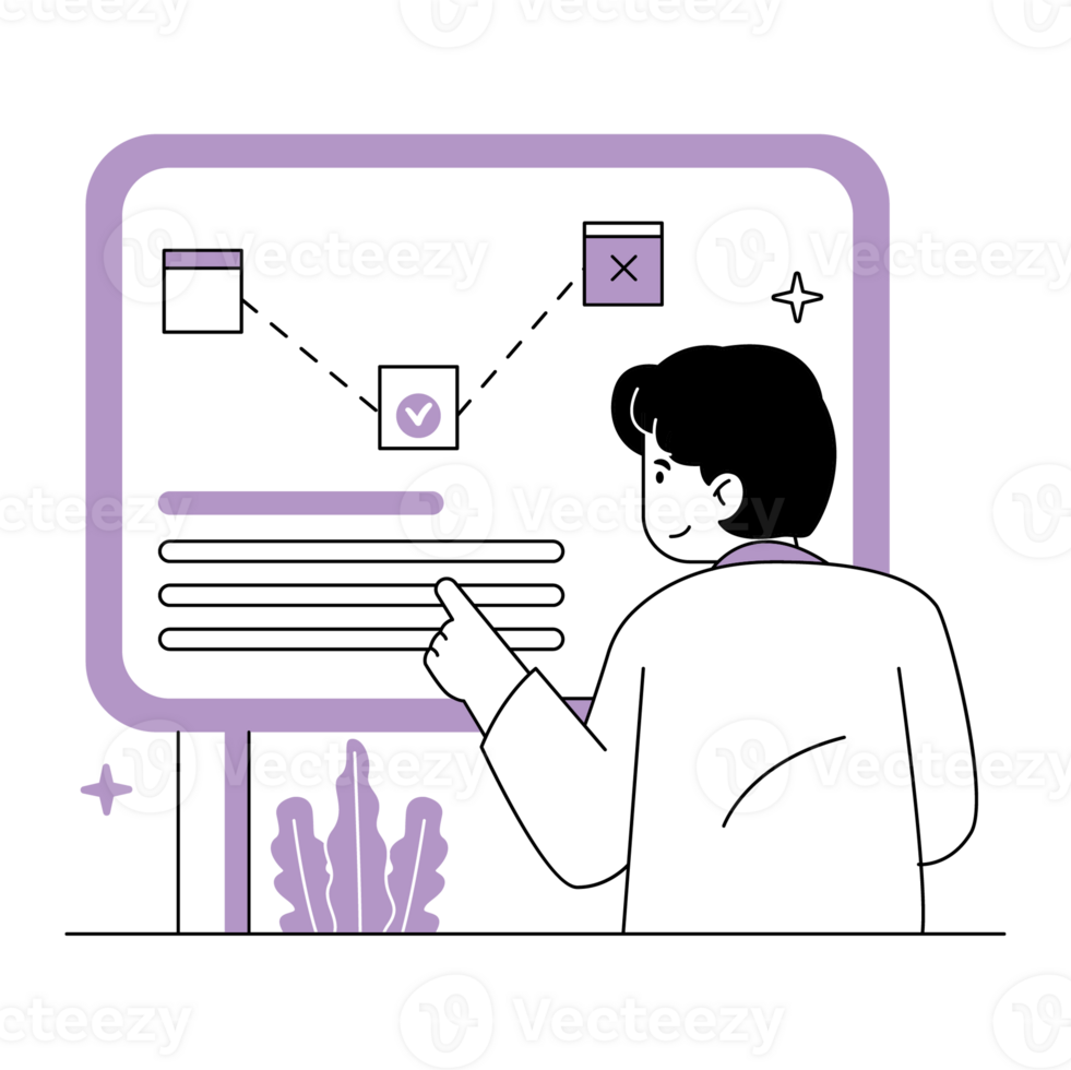 Mappping Simple Line General 2D Color Illustrations png