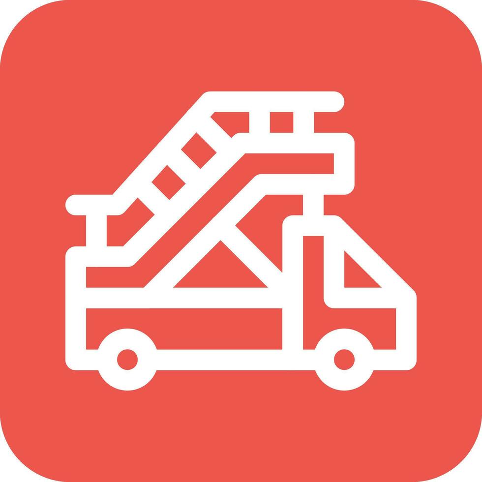 Ladder Truck Vector Icon
