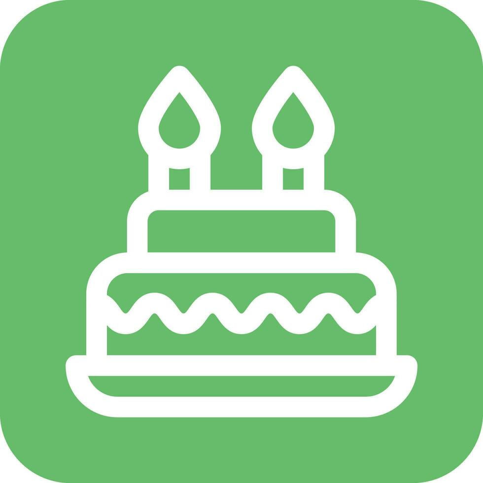 Two Layered Cake Vector Icon