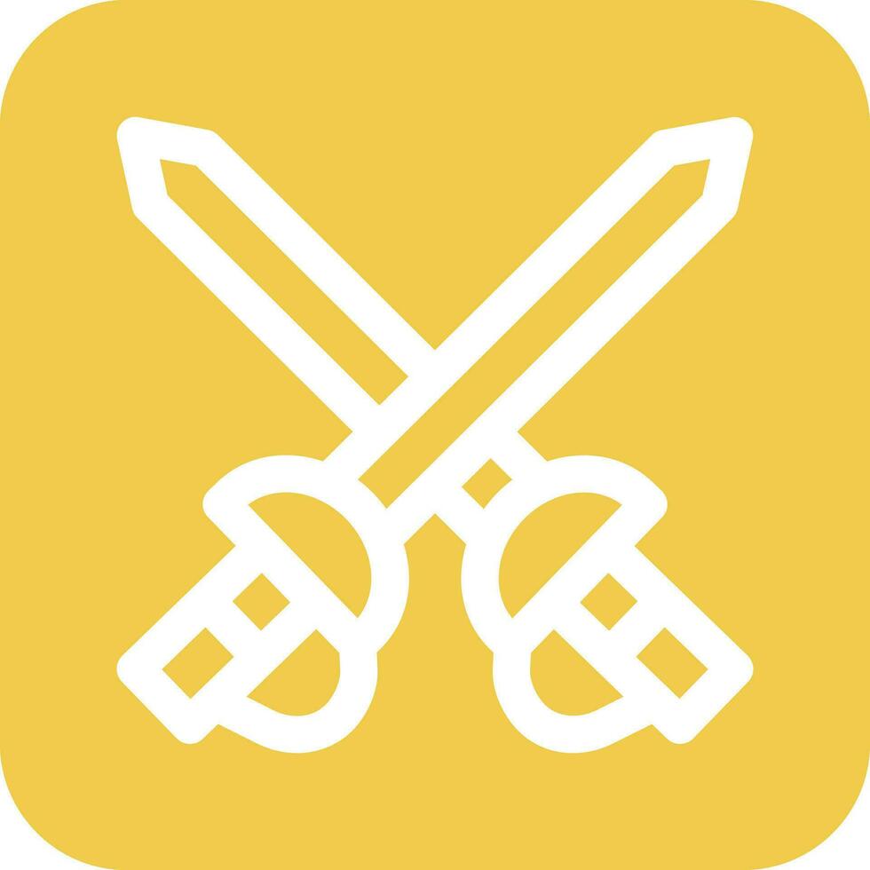 Fencing Sports Vector Icon