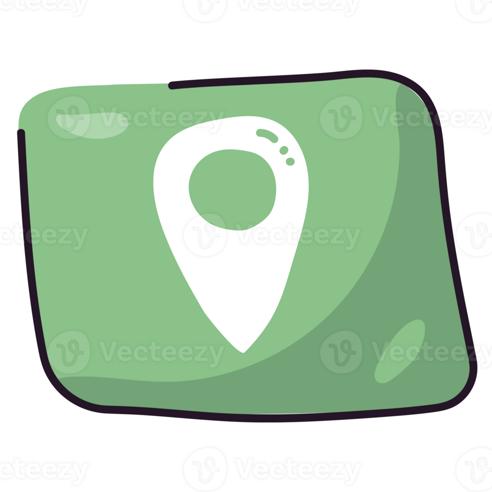 Pin Doodle Web Element 2D Color Illustrations png
