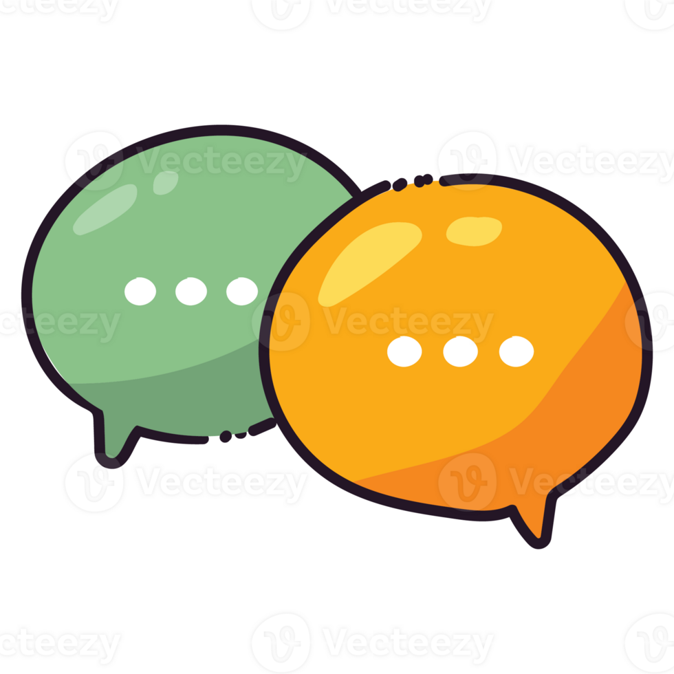 Message Doodle Web Element 2D Color Illustrations png
